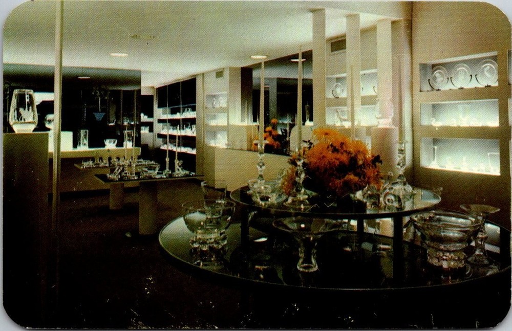 Steuben Crystal Exhibition Corning Glass Center NY Postcard Dexter Press