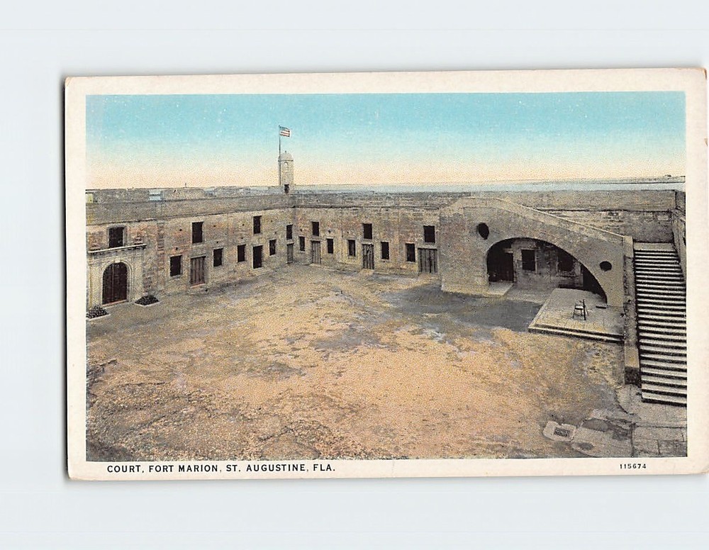 Postcard Court Fort Marion St. Augustine Florida USA