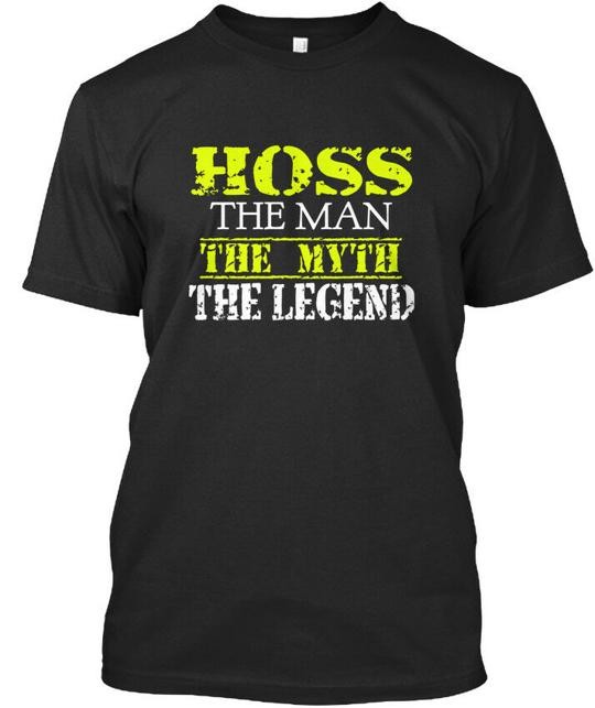 Hoss Man The Myth Legend T-Shirt Made in the USA Size S to 5XL