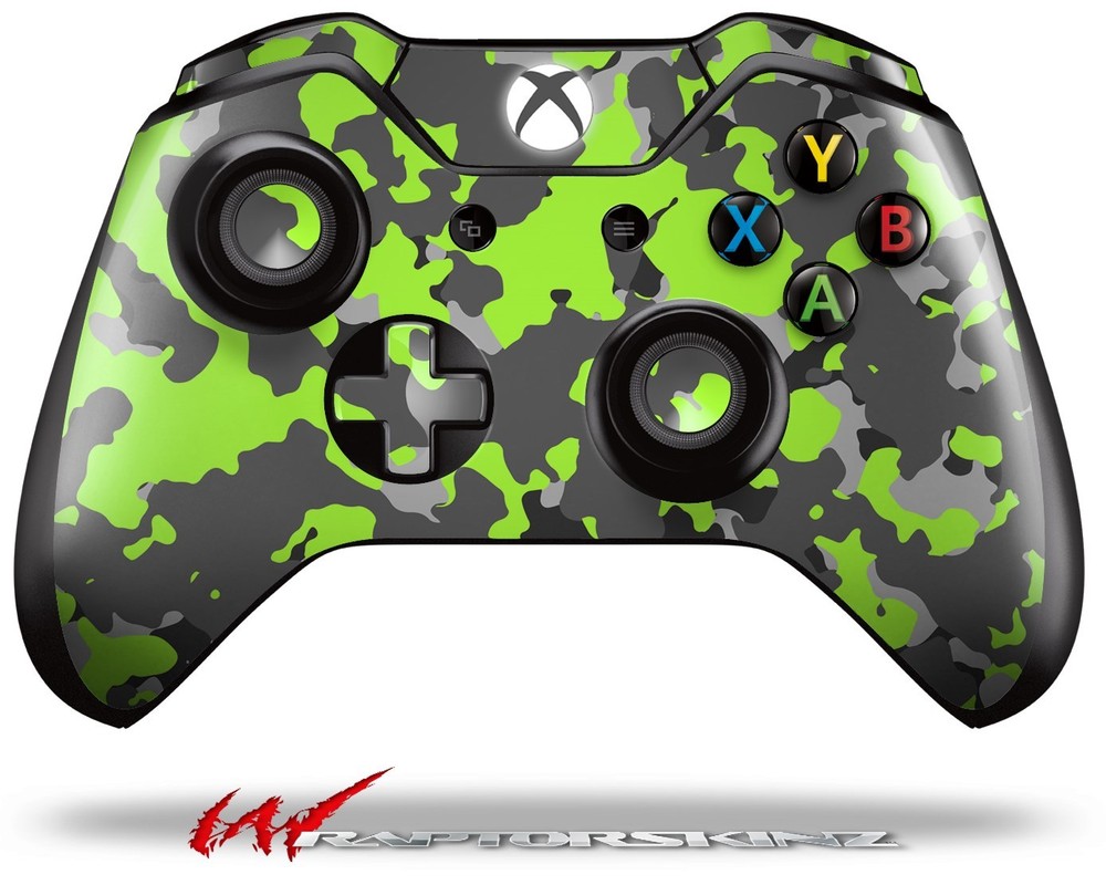 WraptorCamo Old School Camouflage Camo Lime Green Skin for XBOX One Controller