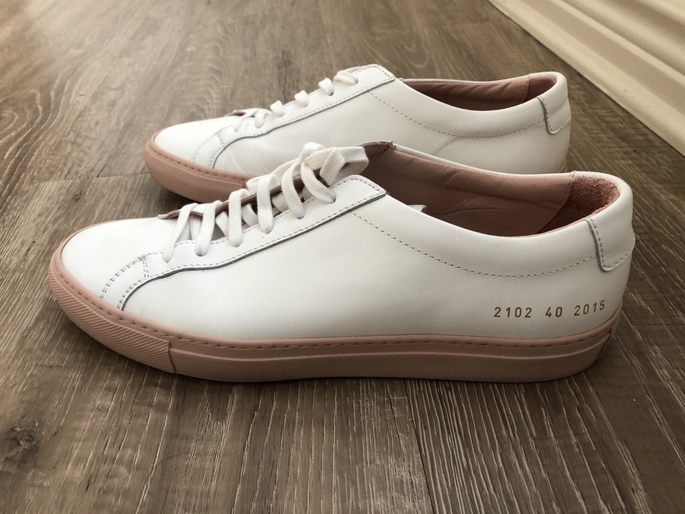 Common Projects White Achilles Low Top Sneaker EU 40 US 7 $480 Retail-image