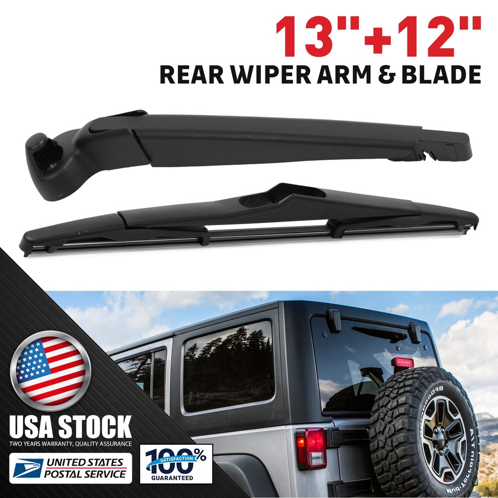 Rear Wiper Arm and Blade Replacement for 2007-2018 Jeep Wrangler JK 68002490AB