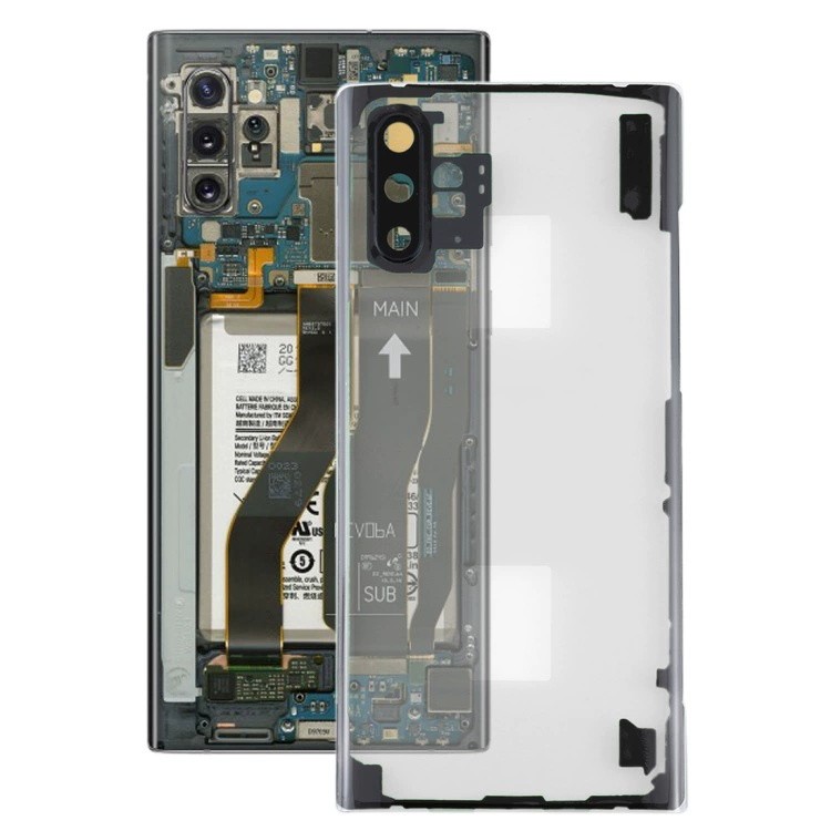 Transparent Back Glass Cover For Samsung Galaxy Note 10+ N975 N9750 Replace ACUS