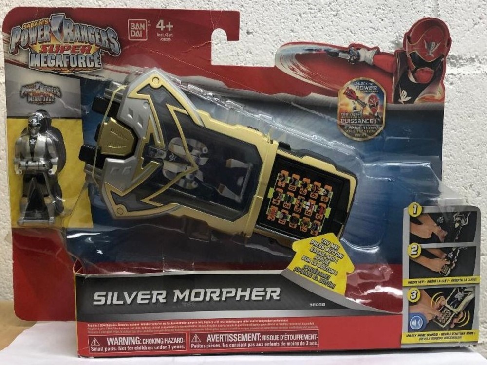 Power Rangers Super Megaforce Silver Morpher With Key Sounds Role Play SEALED