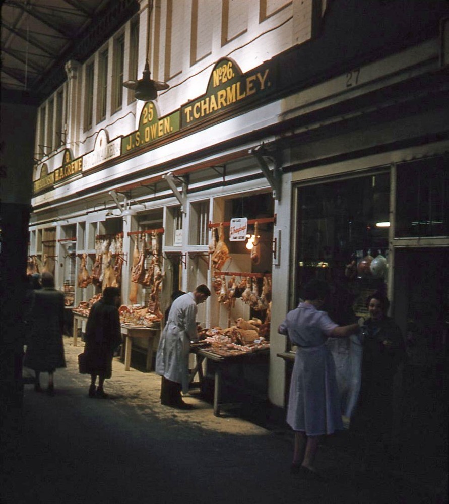 Vintage Stereo Realist Photo 3D Slide ENGLAND Chester Market