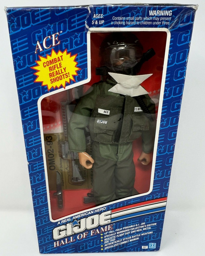GI Joe 1992 - Ace 1:6 + Combat Rifle - Hall of Fame - New Factory Sealed #6837-image