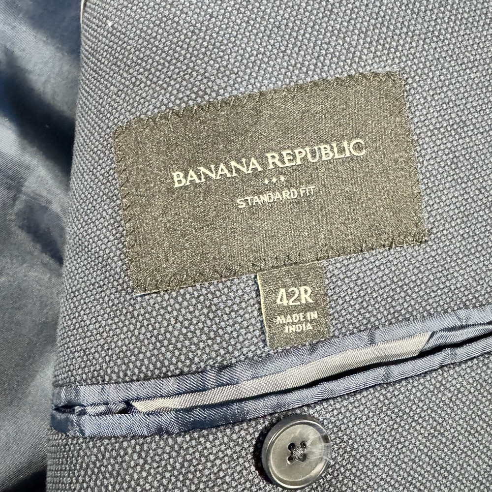 banana republic jacket mens blue blazer 42 R