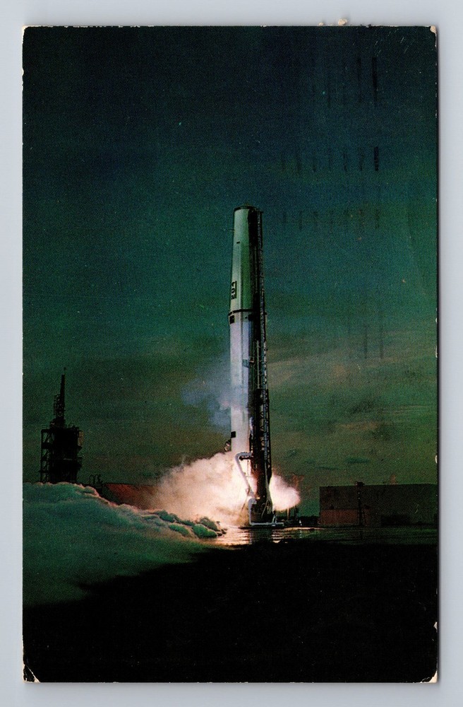 Cape Canaveral FL-Florida, A US Air Force THOR, Missile Test, Vintage Postcard