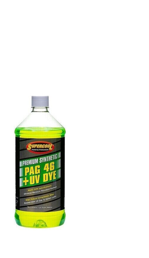 Supercool P46-32D A/C Compressor Pag Lubricant, W/Uv Dye Bottle 1 QT/32oz-image