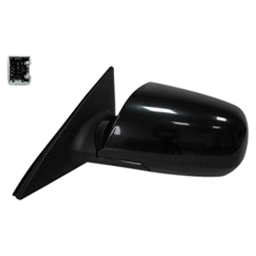 Unpainted Power Flat Driver Side Door Mirror Heated Manual Folding 128-50387A
