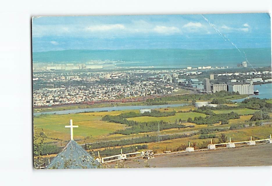 Postcard Aerial View Fort William & Port Arthur Ontario Canada