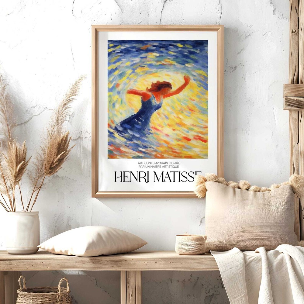 Henri Matisse Flower Style Exhibition Poster Famous Gallery Wall Art Print Grey