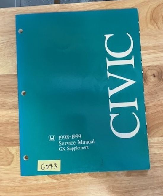 Oem Honda 1998 - 1999 Civic Gx Factory Service Manual Supplement Shop Repair