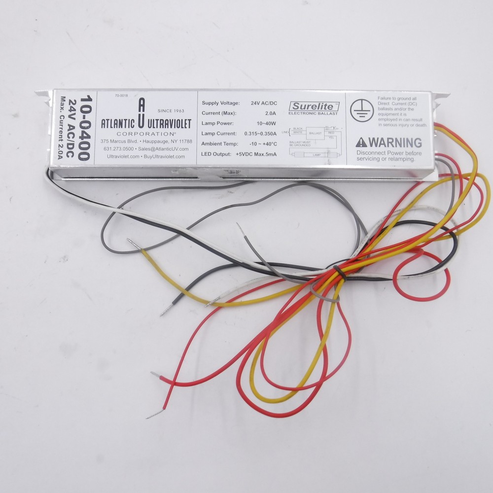 Surelite Atlantic UV 10-0400 Ballast 23-25V AC/DC 15-40W Electronic Power Supply-image