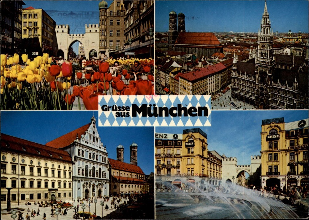 Gruss Aus Munchen Munich vintage postcard m425