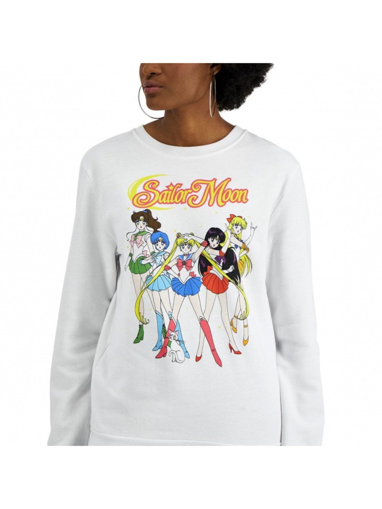 HYBRID APPAREL Womens White Stretch Graphic Sweatshirt Size M
