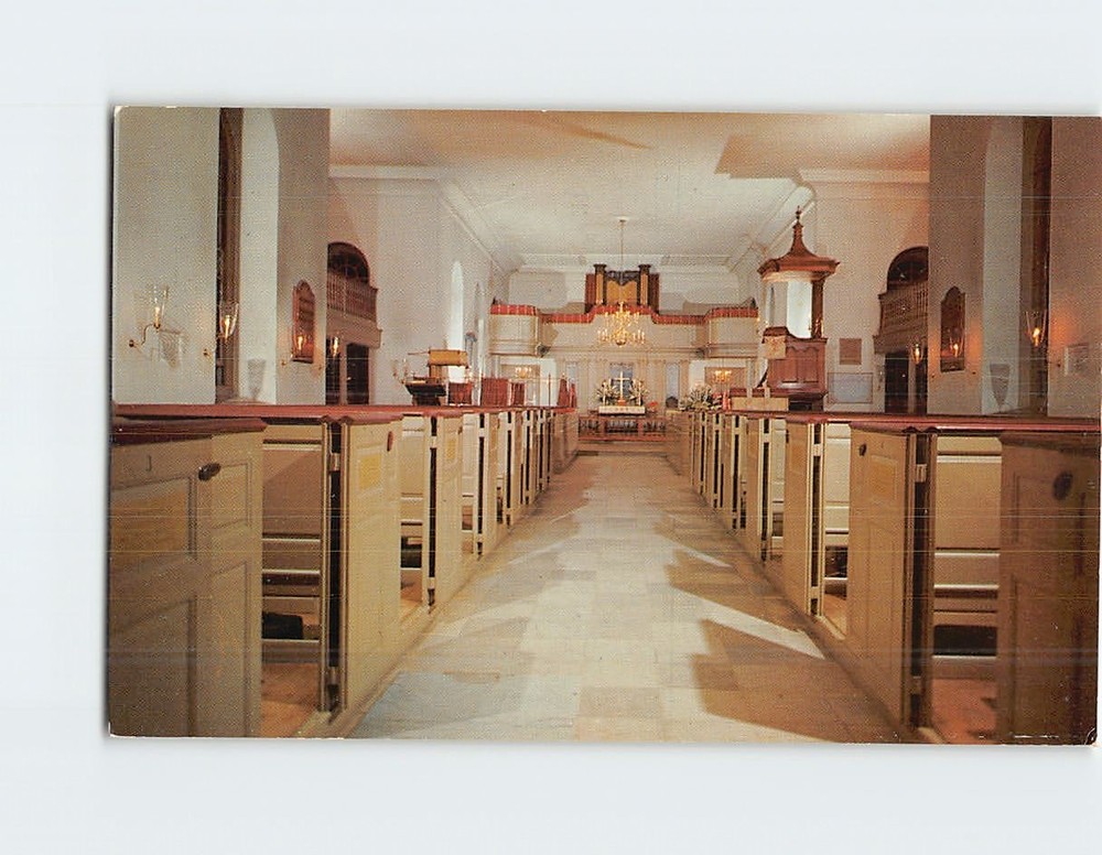 Postcard Bruton Parish Church Williamsburg Virginia USA North America