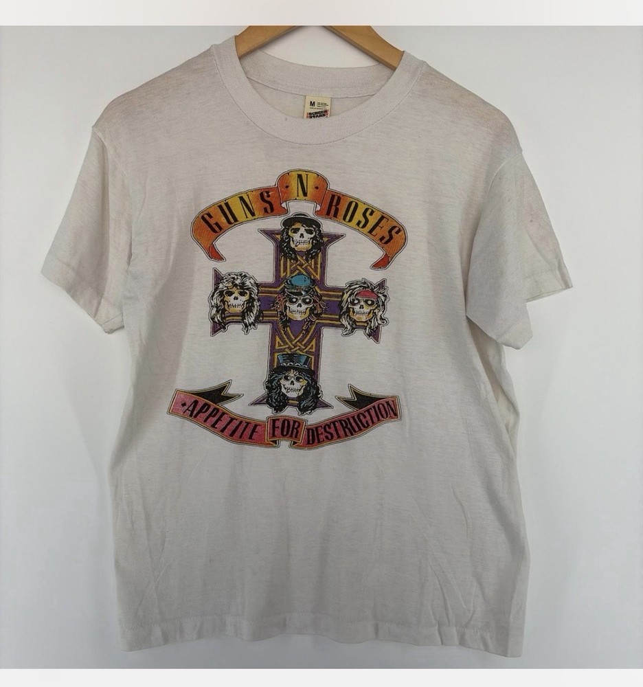 Vintage 80’s Guns N' Roses Appetite For Destruction rock band graphic shirt
