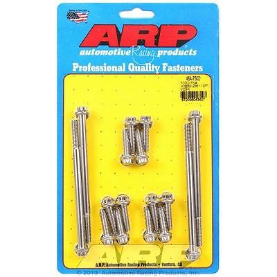 Arp 454-7502, Set of 16 Polished Stainless Steel Valve Cover Bolt Kit 12Pt Sbf