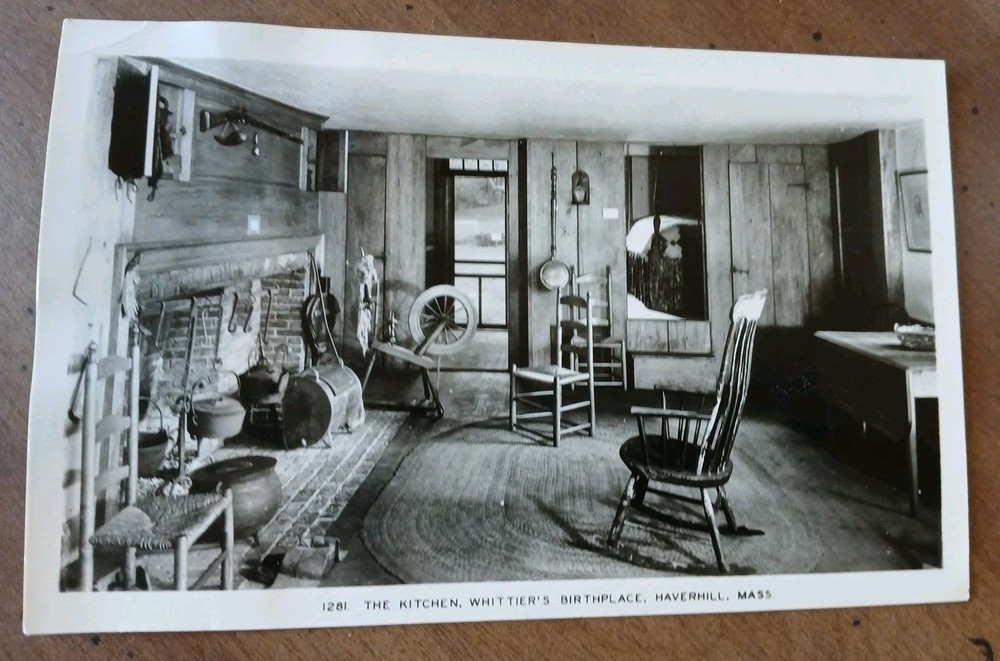 RPPC The Kitchen Whitter's Birthplace Haverhill Massachusetts