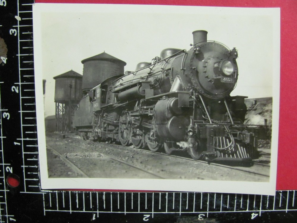 Old B&W Photo New York Central Railroad 2-6-2 Locomotive #4853 Nyc Rr History