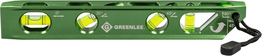 Electrician's Magnetic Torpedo Level with Conduit Bending Offset Aid, Green
