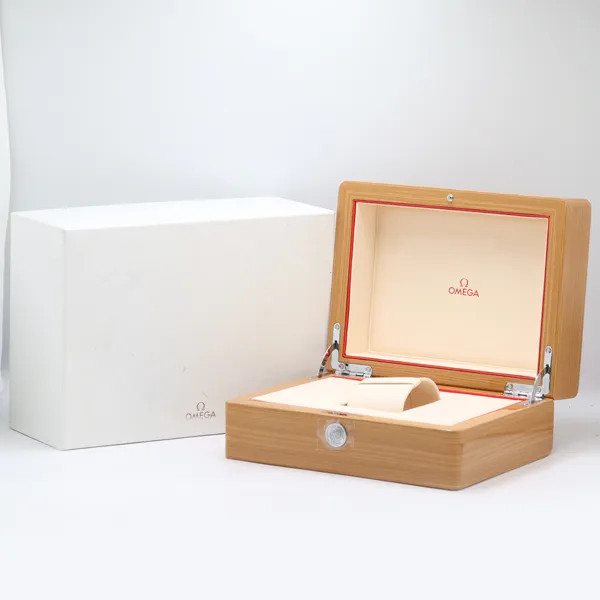 OMEGA Genuine Wooden Watch Box Empty Original Case Matte Finish Rare from Japan