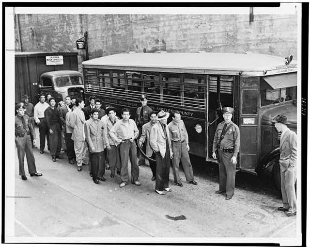 Photo:Zoot Suit Riots, Los Angeles, Calif, 1943,prisoners