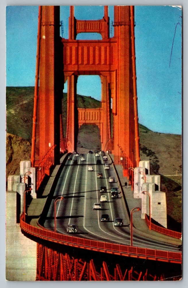 Golden Gate Bridge San Francisco MIRRO KROME Vintage Postcard