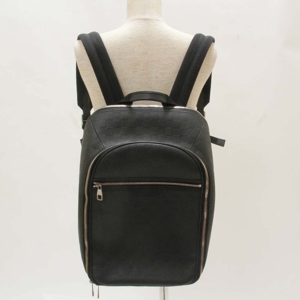 LOUIS VUITTON New Backpack Bag N45287 Damier Infini Leather Black Used Mens LV