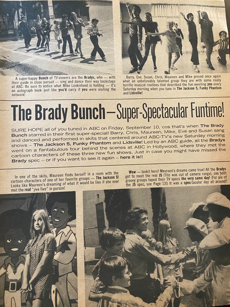 Vintage Clipping of Maureen McCormick and Christopher Knight from The Brady Bunch