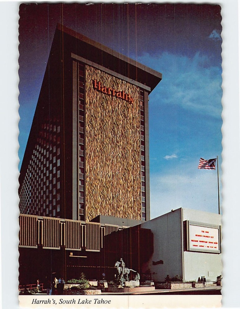 Postcard Harrah's Lake Tahoe Hotel & casino Stateline Nevada