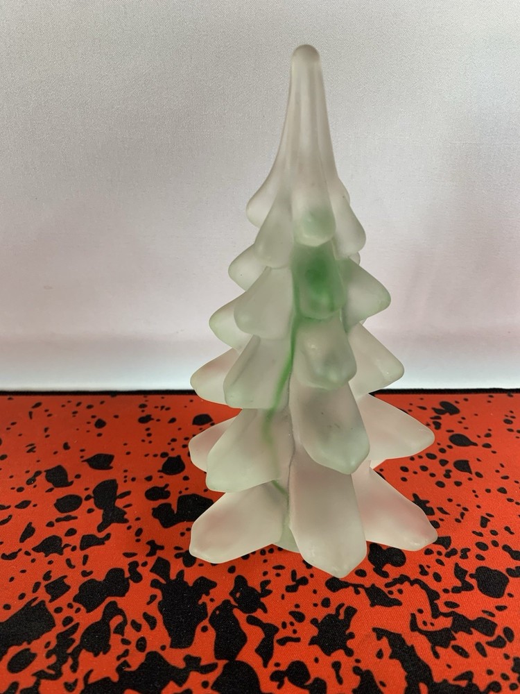 Hand Blown Art Glass Winter Holiday Christmas Tree Pine Evergreen