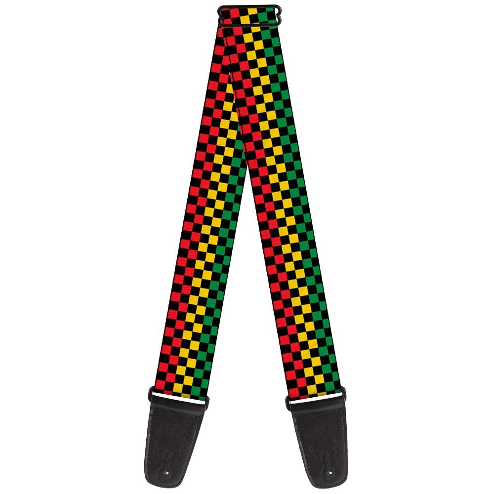 Guitar Strap - Checker Black/Rasta ACC NEWAnother great item from Rarewaves USA | Free delivery!