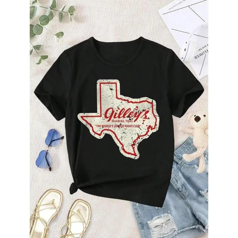 [100% Cotton] Vintage Gilleys Pasadena Texas Women'S T-Shirt - Retro Western Sty