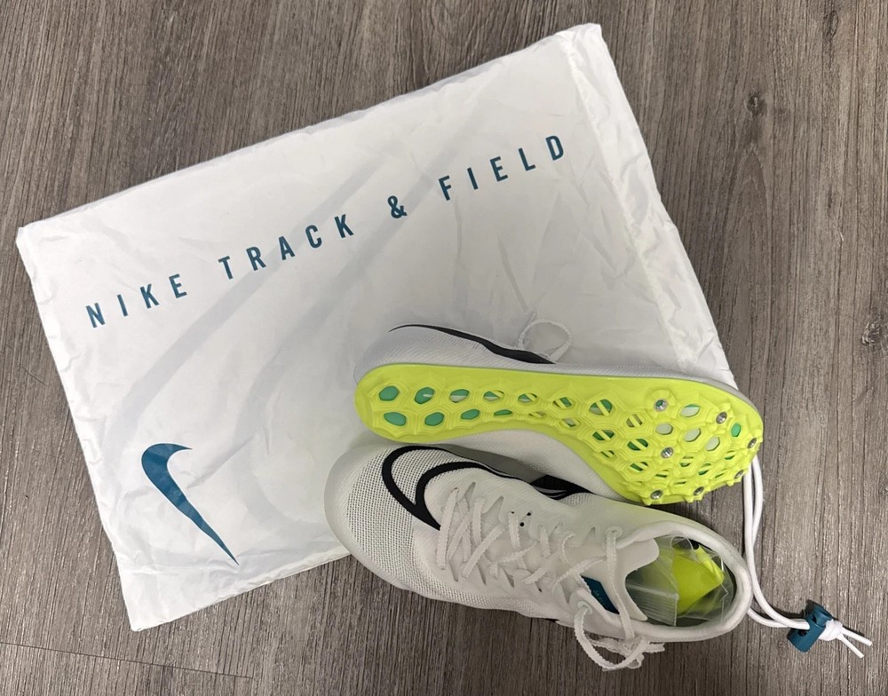 Nike Zoom Ja Fly 4 White Bright Spruce Track Spikes Men’s Size 9 DR2741-102 NEW