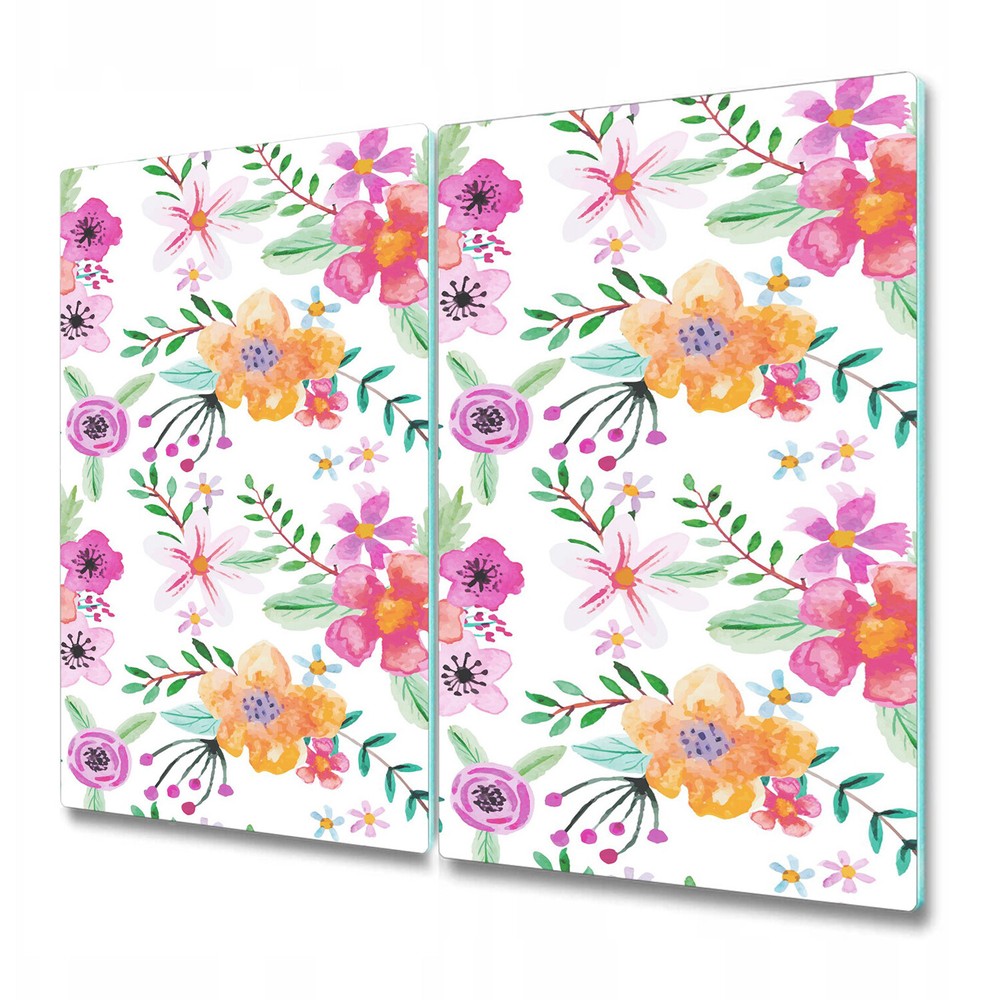 Glass Surface Protector Alternative Floral Colourful Botanical Drawing 2x30x52