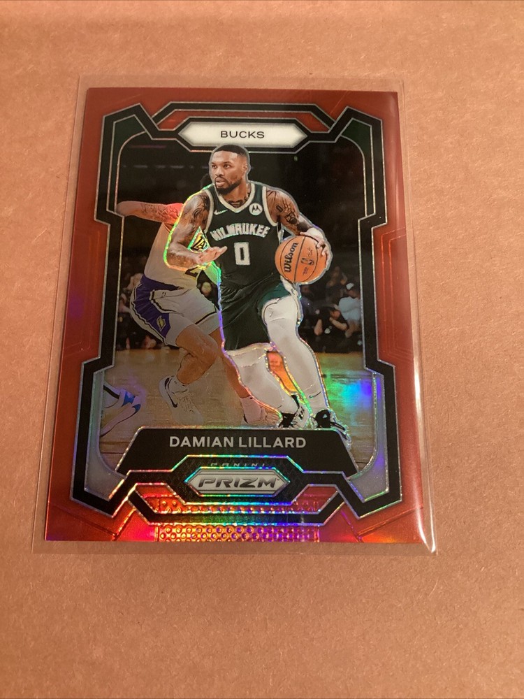 2023-24 Prizm Damian Lillard RED PRIZM #d/299!  Bucks