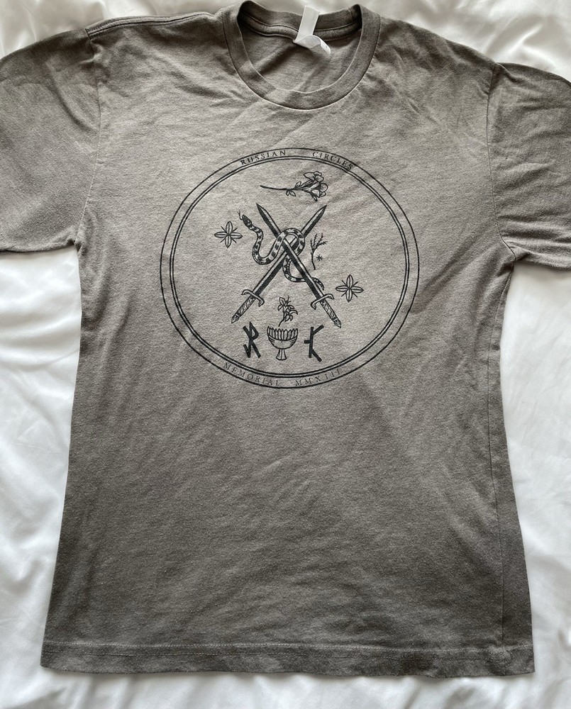 Russian Circles Memorial T Shirt Gray Band Tee Post Metal Size Small