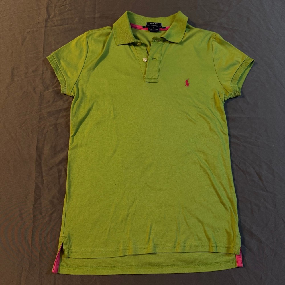 Polo Ralph Lauren Green Short Sleeve Mesh Polo Dress
