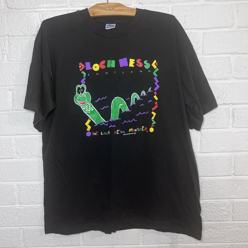 Vintage RARE  Loch Ness Monster T-Shirt Size XL Mens Scotland Single Stitch