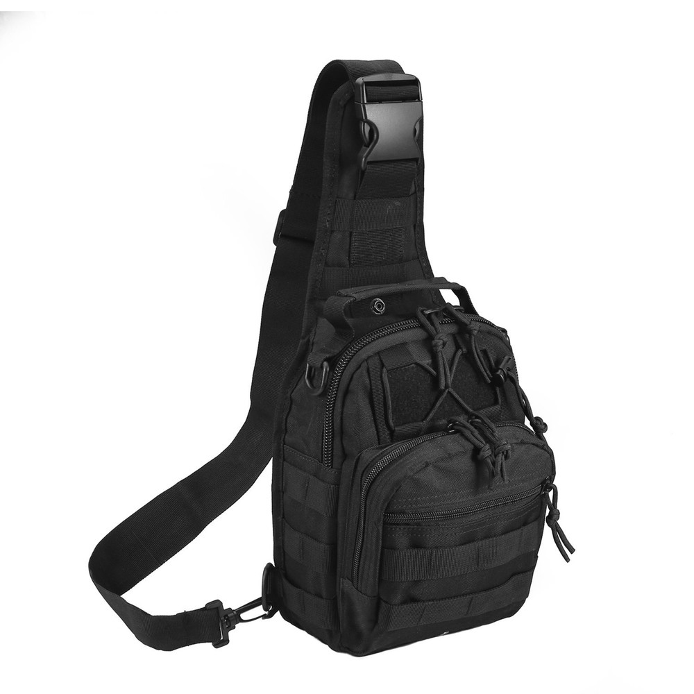Tactical Shoulder Bag,1000D Outdoor Military Molle Sling Backpack Sport Chest...