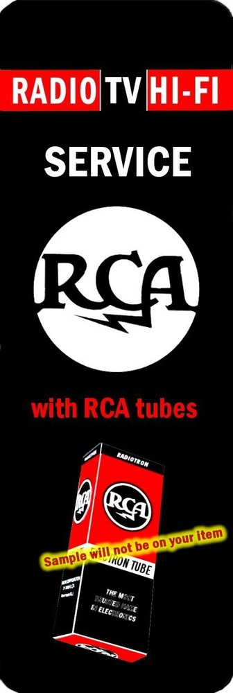 RCA Radio TV Hi-Fi Service Tubes 'L' Vertical Black 4x12
