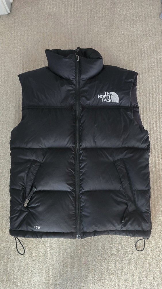 The North Face 700 Down Vest Mens S Black Puffer Goose Down Sleeveless Jacket