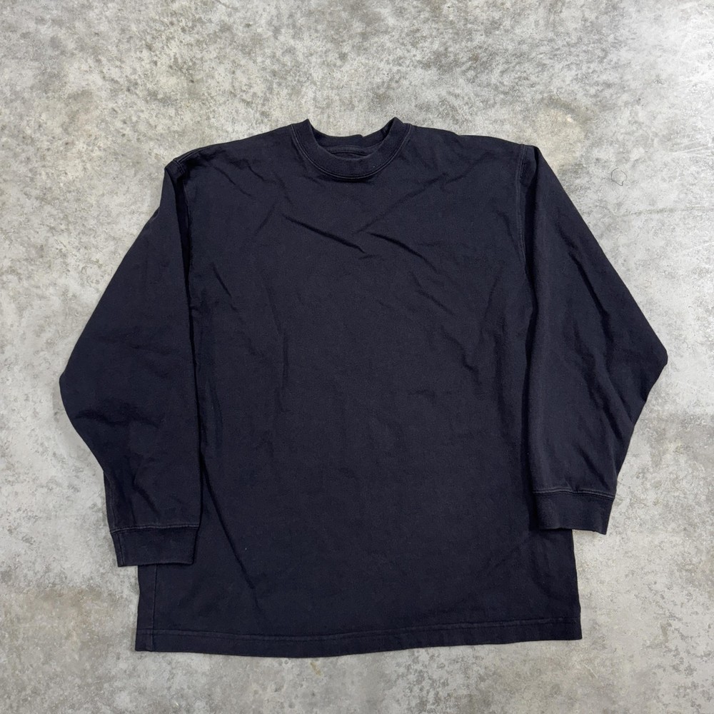 Vintage Abercrombie & Fitch Shirt Mens Large Navy Long Sleeve Made USA 90s Y2K