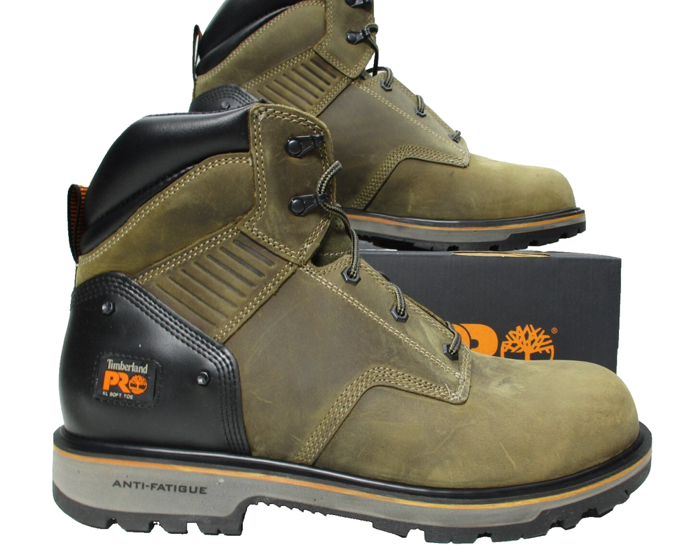 Timberland Pro Ballast 6 Inch Soft Toe Work Boots for Men Size 11.5M Brown Black