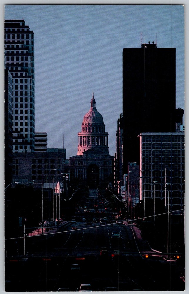 Vtg Postcard State Capitol Dome Austin, TX 1960s