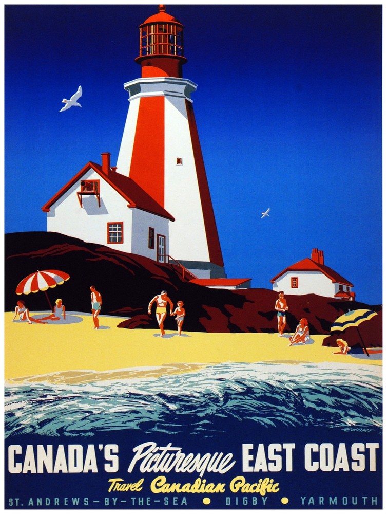 7683.Decoration Poster.Home Room wall design art print.Canada Lighthouse.Travel