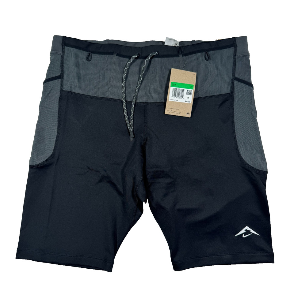 Nike Dri-Fit Trail Lava Loops 1/2 Tights Black Men’s Size XL HJ4170-010