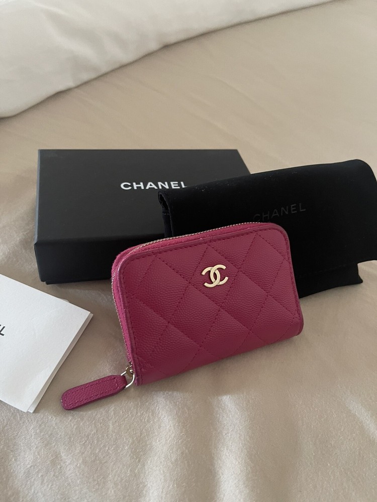 authentic Wallet Chanel color fuchsia